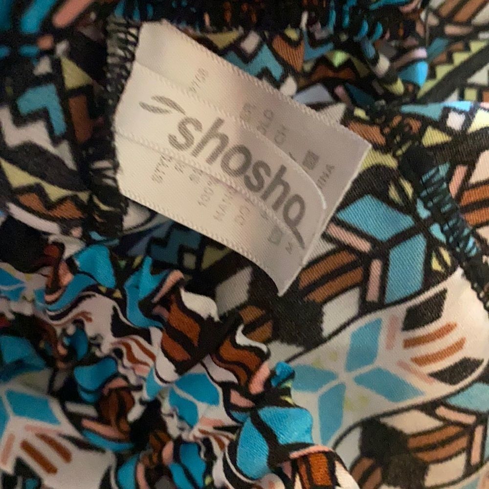 Shoshone Tribal Print High Thigh Shorts size Large L -VGUC - Picture 2 of 3